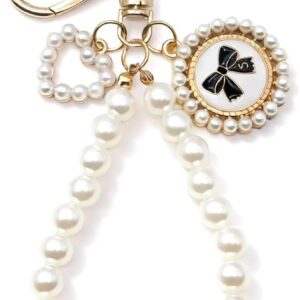 Pearl Bracelet Key Ring Lucky Charm Bag Charm Women Christmas Gifts