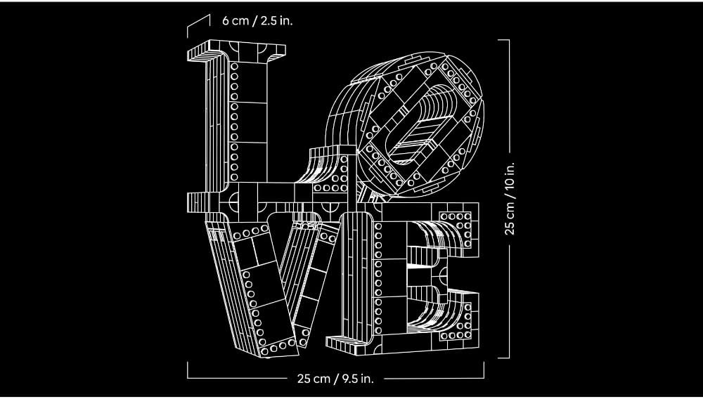 LEGO Art Love - Model Making for Adults - Decorative Art Object for Building - Creative Activity for Women and Men - Gift Idea for Couples - 31214 – Bild 7