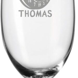 GRAVURZEILE Leonardo Beer Glass with Engraving – Darts – Personalised with Name – Beer Tulip as a Gift – Gift Idea for Men – Gifts for Dad for Father's Day – 280 ml