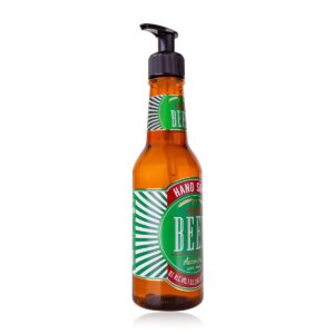 Accentra Hand Soap in Bottle in Beer Bottle Look, 330 ml Hand Soap in Pump Dispenser, Liquid Soap, Beer Fragrance, Refillable