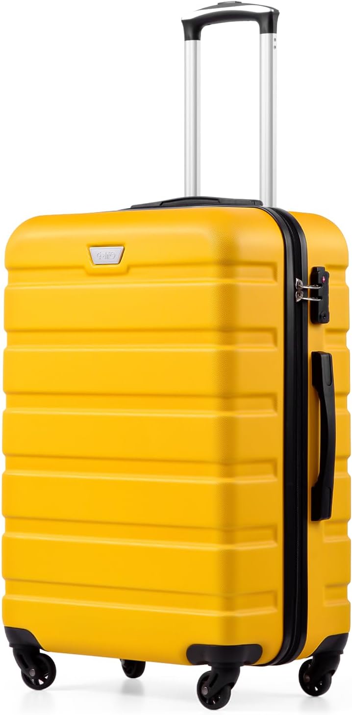 Coolife Medium Suitcase, 67 cm L, PC + ABS, Travel Suitcase with Spinner Wheels