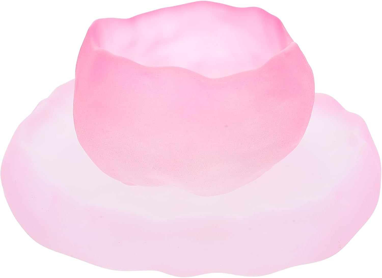 VALICLUD Rosa Teetassen aus Hitzebeständigem Glas 55ml mit Untertasse Geschenkset für Tee und Kaffee Genuss im Alltag