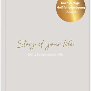 Leaf & Gold® Baby Book to Enter, Memories from First to 18th Year, Baby Diary for Girls and Boys, Baby Gift for Birth 17 x 24 cm