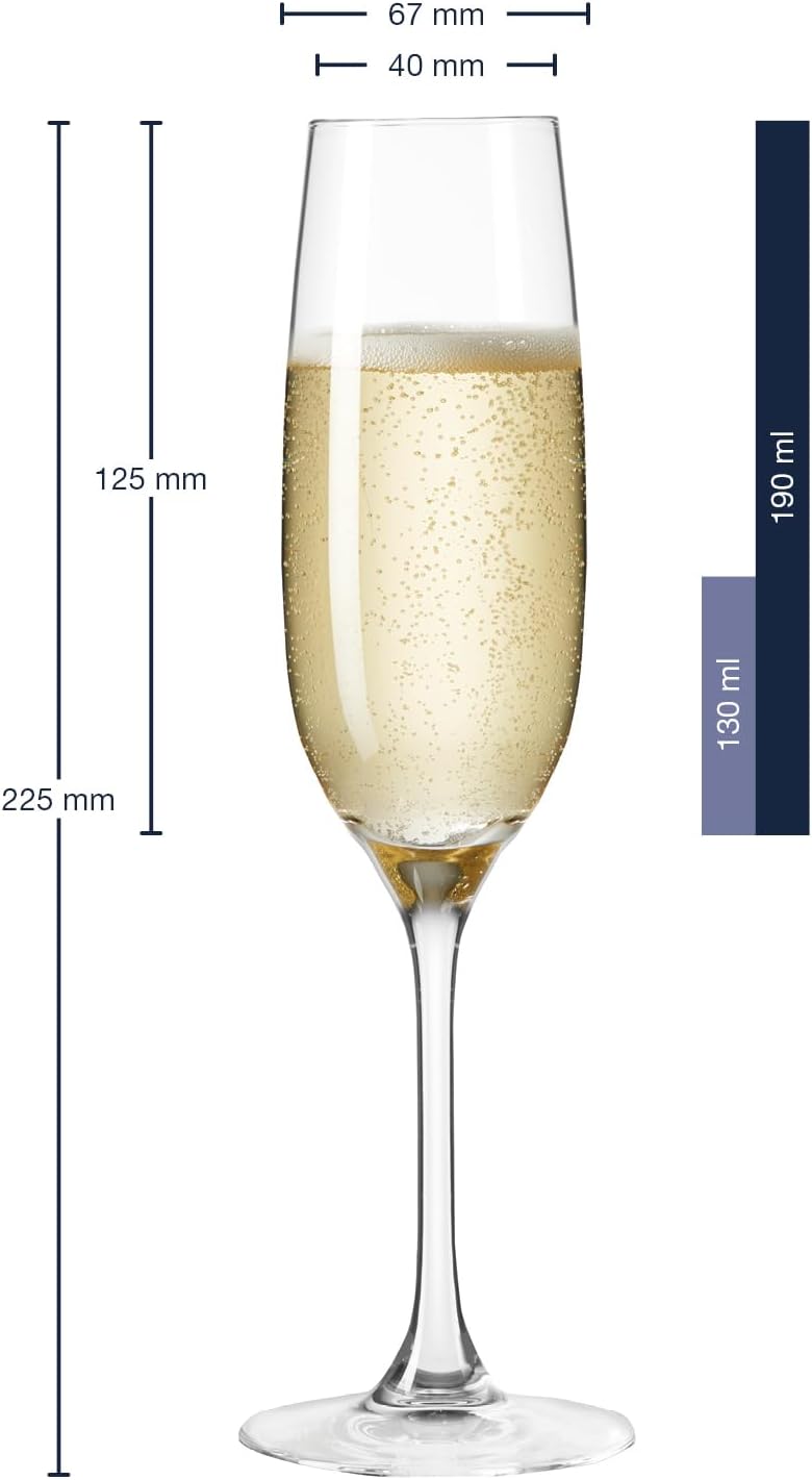 Herz & Heim Leonardo Champagne Glass Personalised with Engraving - Gifts for Women with Name Engraving - Personalised Gifts as Birthday Gift for Women & Gift Girlfriend – Bild 8