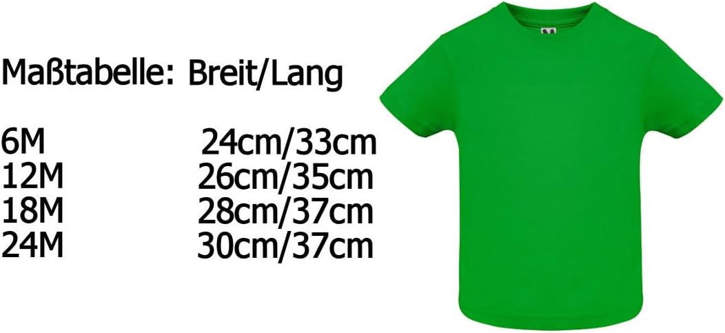 6564 Baby T-Shirt Short Sleeve Crew Neck Shoulder Opening Plain Cotton – Bild 3