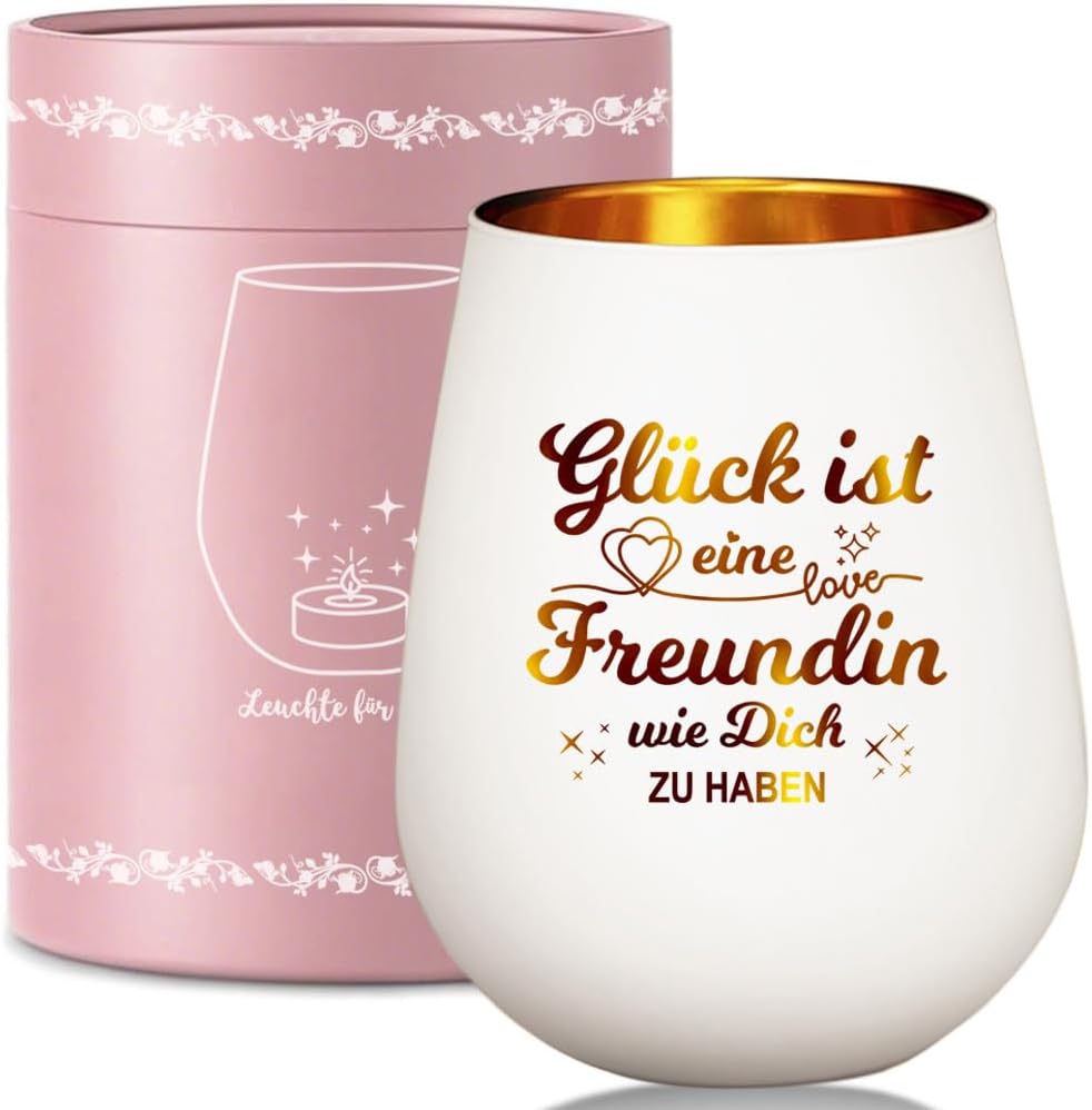 Glass Lantern with Saying Tea Light Holder Gift for Best Friend