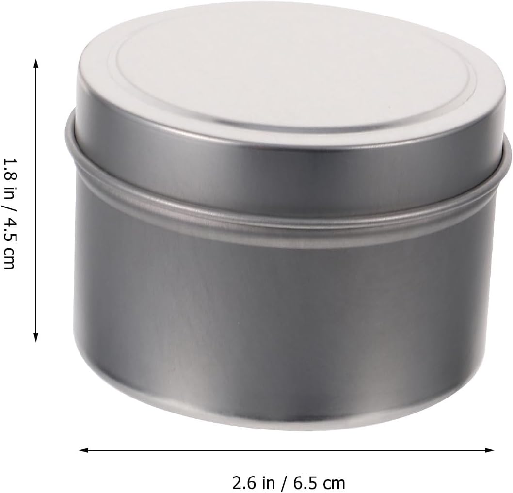 POPETPOP Metall Aufbewahrungsdosen mit Deckel 2.56X2.56X1.77 Zoll 10 Stück Weißblech Dosen für Kaffee Tee und Geschenkset – Bild 2