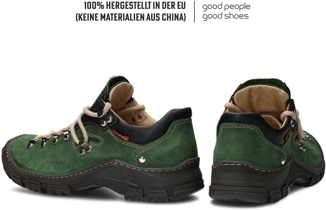 nagaba - Men's Hiking Shoes - Leather Shoes Trekking Shoes Men - Outdoor Low Shoes Men Genuine Leather with Cord Laces - Men's Shoes, Low Shoes, Casual Shoes – Bild 6