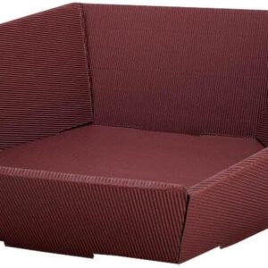 Pack of 25 Corrugated Cardboard Hexagonal Gift Baskets Bordeaux 35.5 x 30 x 15.5 cm