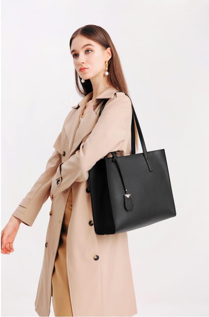 Handtasche Damen Groß Shopper Tasche Mode Schule Arbeit Freizeit Henkeltasche mit Reißverschluss – Bild 2