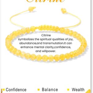 Genuine Natural Stone Bracelet for Women, 4 mm Adjustable Natural Stone Bracelet, Pearl Bracelet, Yoga Bracelet for Women, Girls for Mother’s Day, Birthday, Valentine’s Day, Christmas Gifts