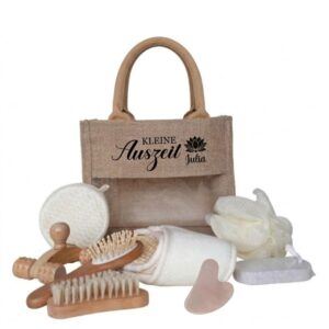 Personalised Wellness Gift Set for Women, Complete Wellness Box with Contents, Wellness Bag Small Time Out with Name, Gift Voucher Packaging Mum Girlfriend Colleague