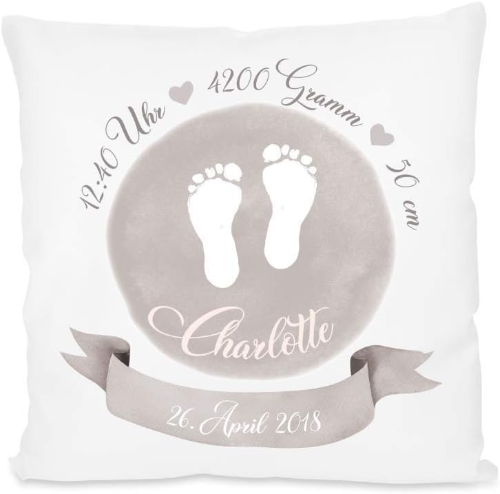 Personalised Pillow for Birth Christening - Baby Gift with Name and Birth Dates, Birth Pillow, Name Pillow Girl Boy, Christening Gift – Bild 2