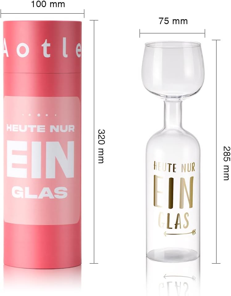 Aotlet Gifts for Women for Birthday, 750 ml Wine Glasses, Gift Idea for Wine Lovers, Christmas Gifts for Women, Mum, Sister, Funny Gifts for Men, Made of Glass – Bild 2