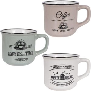Vilde Ceramic Mugs Ceramic Cups Drinking Cups for Coffee Tea Gift Set 160ml Pack of 3