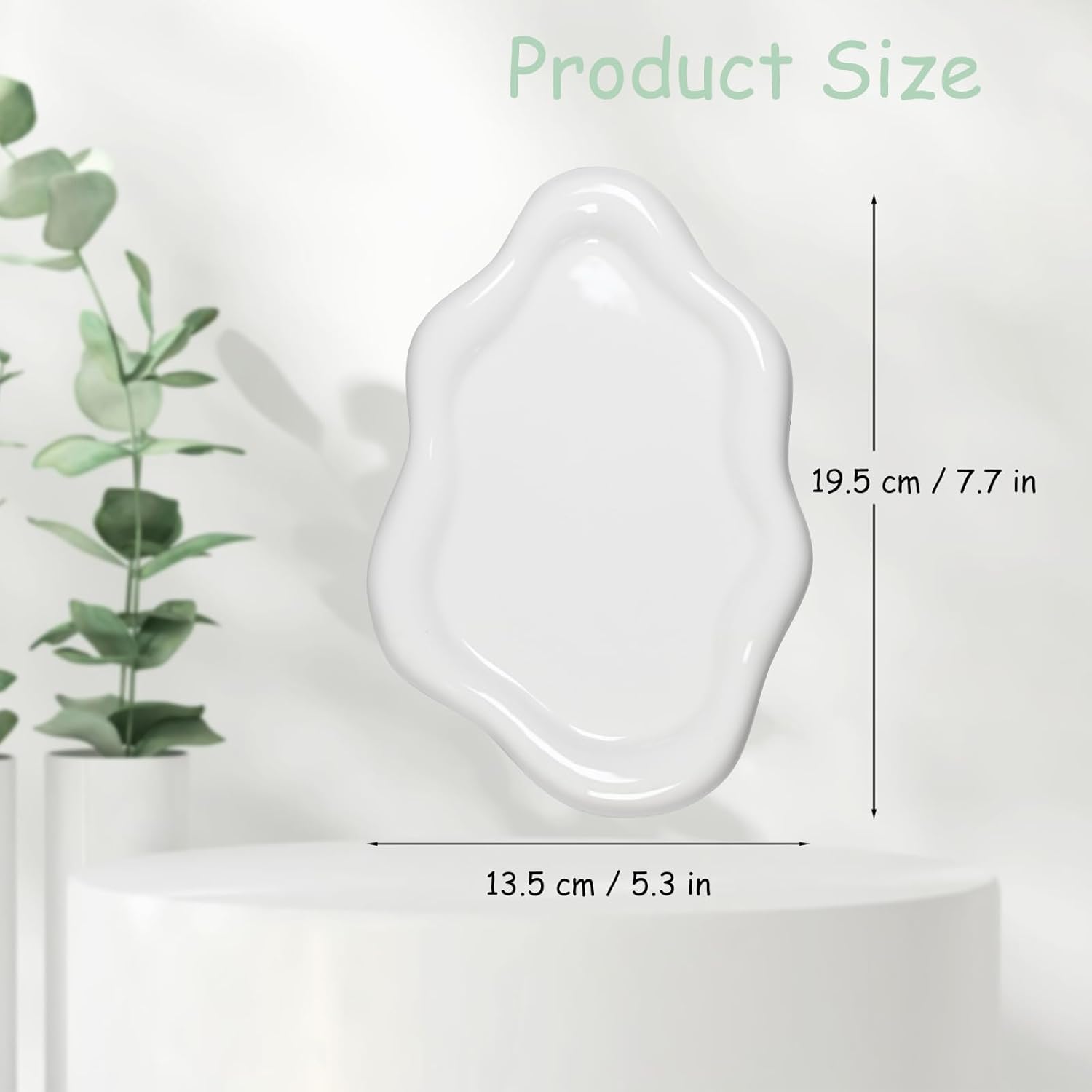 Cloud Shape Jewellery Tray, Decorative Ceramic Jewellery Tray, Jewellery Plate for Rings, Necklaces, Bracelets, Perfume Tray for Cosmetics, Gifts for Girl, Women, Mothers, Daughters (White) – Bild 2