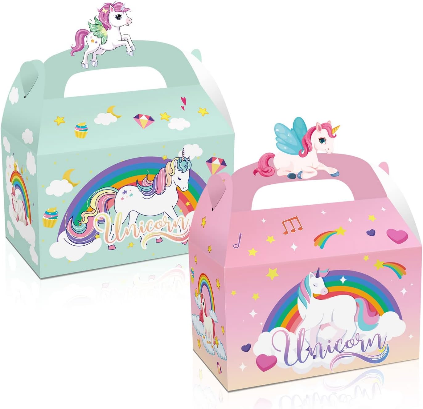 Pack of 12 Unicorn Gift Boxes Party Favour Rainbow Party Treat Theme Sweets Goodies Boxes for Children Birthday Baby Shower – Bild 8
