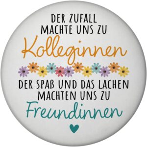 speecheese Magnet „Beste Kollegin“ Round with Saying „Nicht nur Kolleginnen