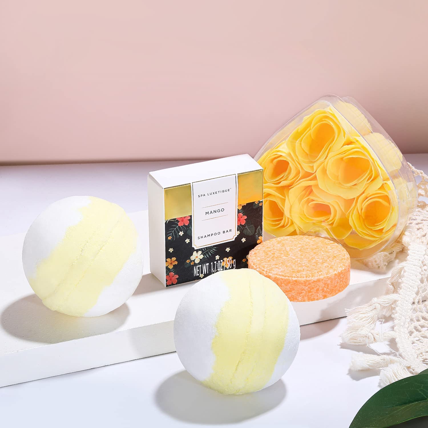 SPA LUXETIQUE Bath Spa Gift Set for Women, Beauty Wellness Set for Women, 15-Piece Birthday Gift with Shower Gel, Bubble Bath, Spacious Handbag, Ideal Valentine's Day Gifts, Mother's Day Gift – Bild 6
