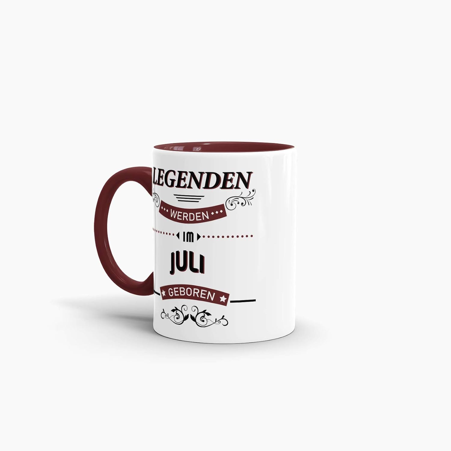 Tassendruck Birthday Mug Legends Are Born in July Inside & Handle Wine Red Coffee Mug / Mug / Mug / Fun / Gift Idea / Birth Year / Birthday Gift – Bild 3
