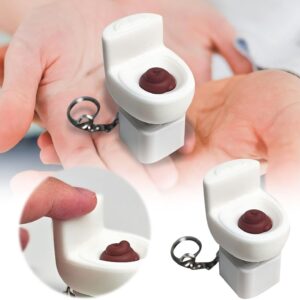 Lustiges Toiletten-Stimme- mit Ton Licht als Poop-Geräusch-Gadget Schlüsselanhänger Stressabbau-Tool für den Alltag