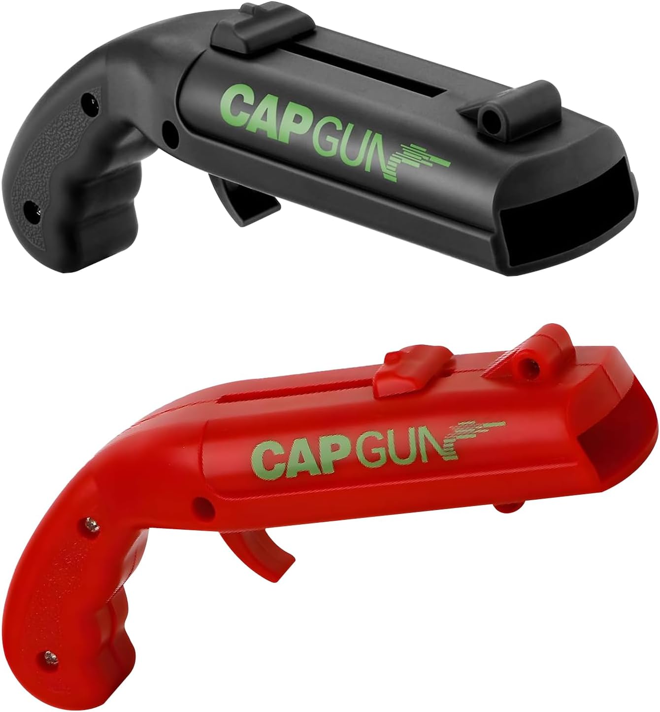 Bottle Opener Gun, Cap Gun, Pack of 2, Funny Shot Bottle Opener with Cap Launch, Beer Gifts for Men, Dad, Husband, Party Bar Accessories for Home