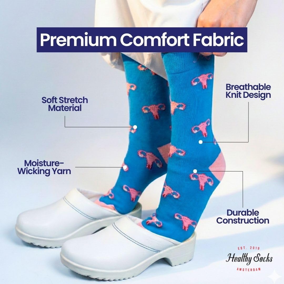Gravida Schwangerschaft Motivsocken – Geschenk für Hebamme, Schwangere, werdenden Papa & OB Krankenschwester | Babyparty & Geburt Geschenkidee | Bunte Baumwollsocken Damen Gr. 41-46 – Bild 7
