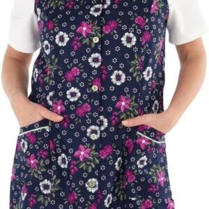 Button Gown Cotton Colourful Cooking Apron House Dress Apron Sleeveless
