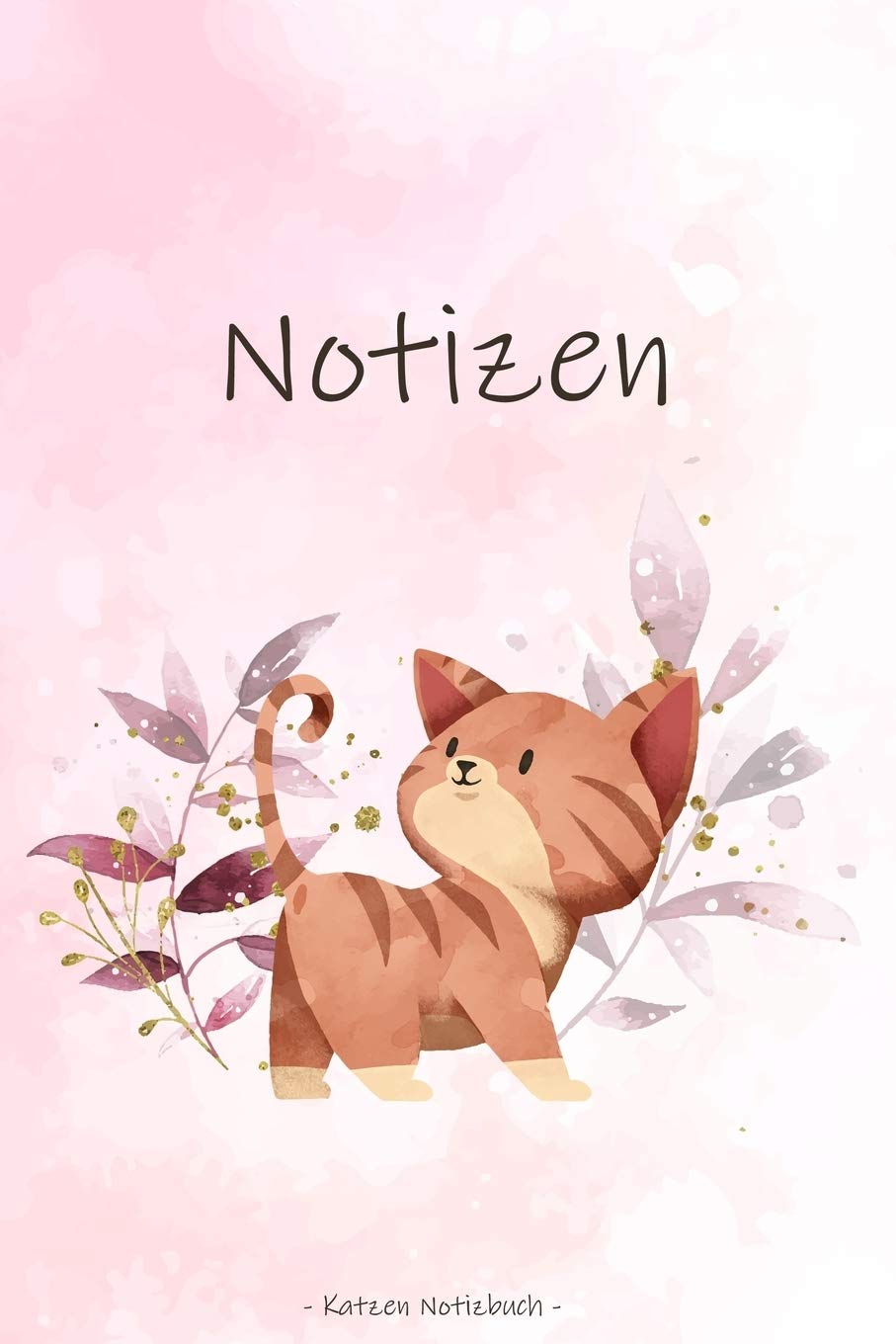 Katzen Notizbuch: Journal für Katzenliebhaber, 120 Seiten, ca. 15x23 cm | Motiv: Katze im Blumenfeld