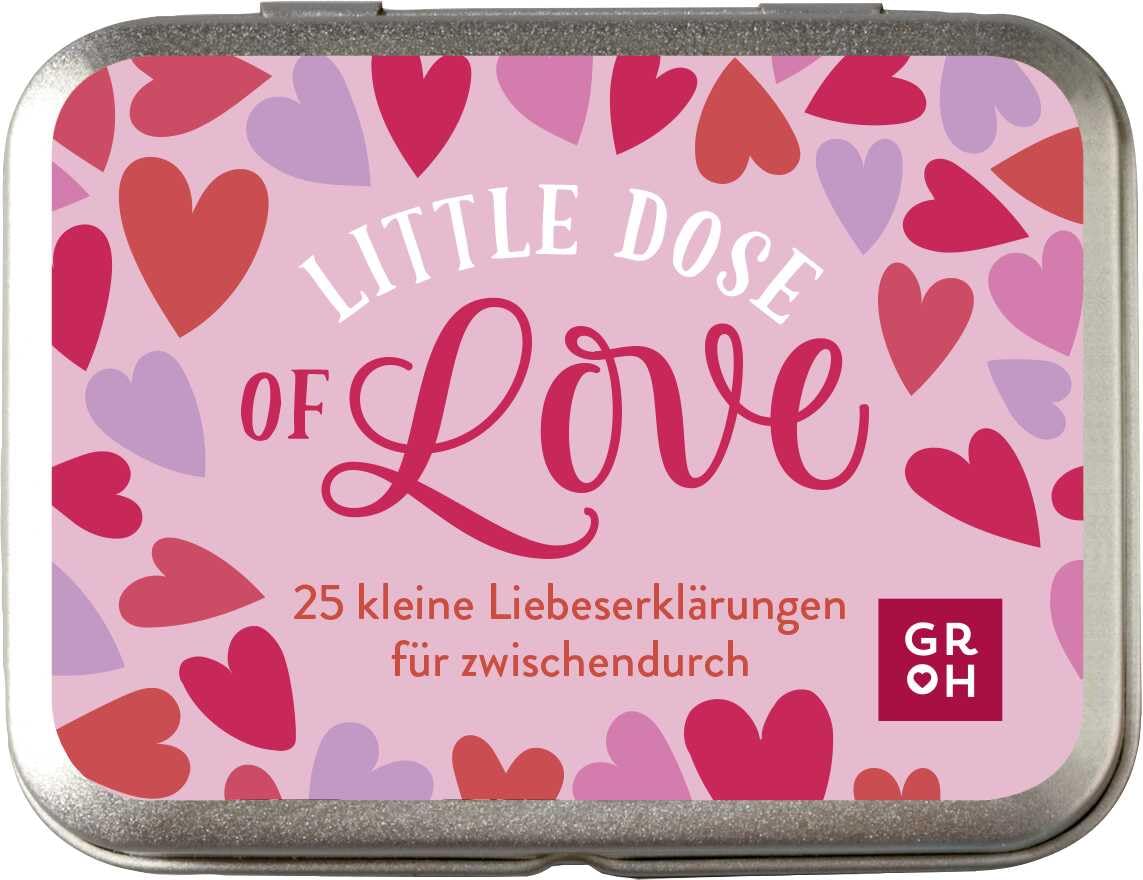 Little Dose of Love: 25 kleine Liebeserklärungen für zwischendurch | Süße Metalldose mit Liebesbotschaften als romantisches Geschenk für Valentinstag, Jahrestag, o.ä.