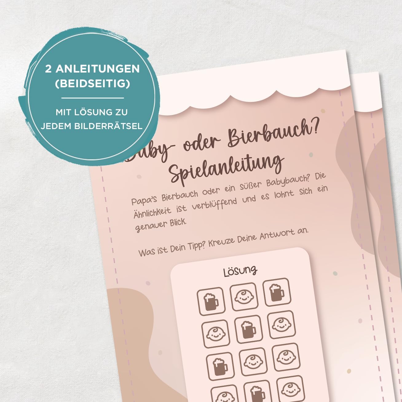Baby Shower Games Gap Rates 2 Cards (Set of 20) - Puzzles, Fun and Surprises for Your Baby Shower - Fun Game for Upcoming Baby Shower - Great Guessing Game and Party Gift – Bild 3