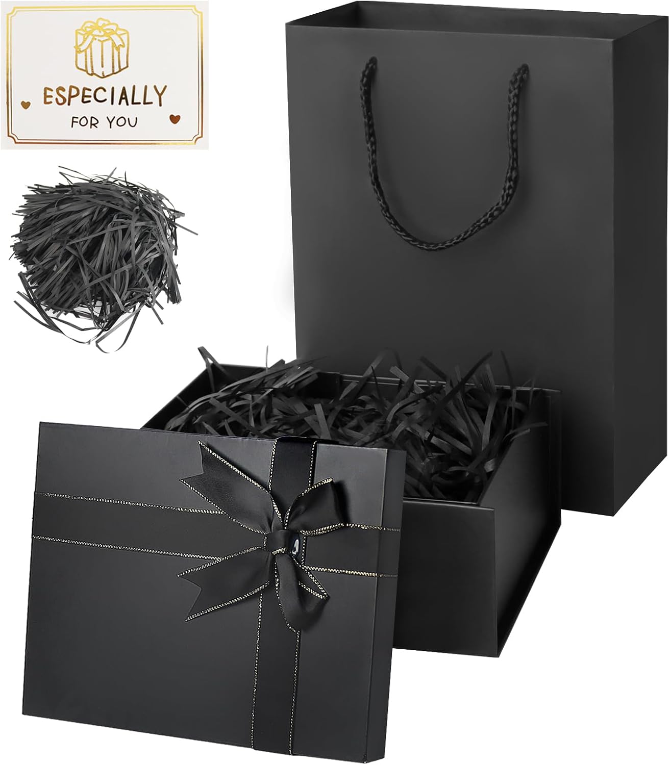 ZUYIST Black Birthday Gift Box with Lid