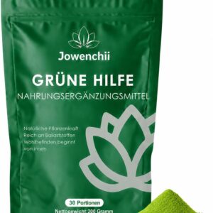 Green Detox Powder, Green Superfood Powder Helper – Vegetable Blend with Matcha, Barley Grass, Spirulina & Wild Blueberry | Vegan Digestive & Energy Booster