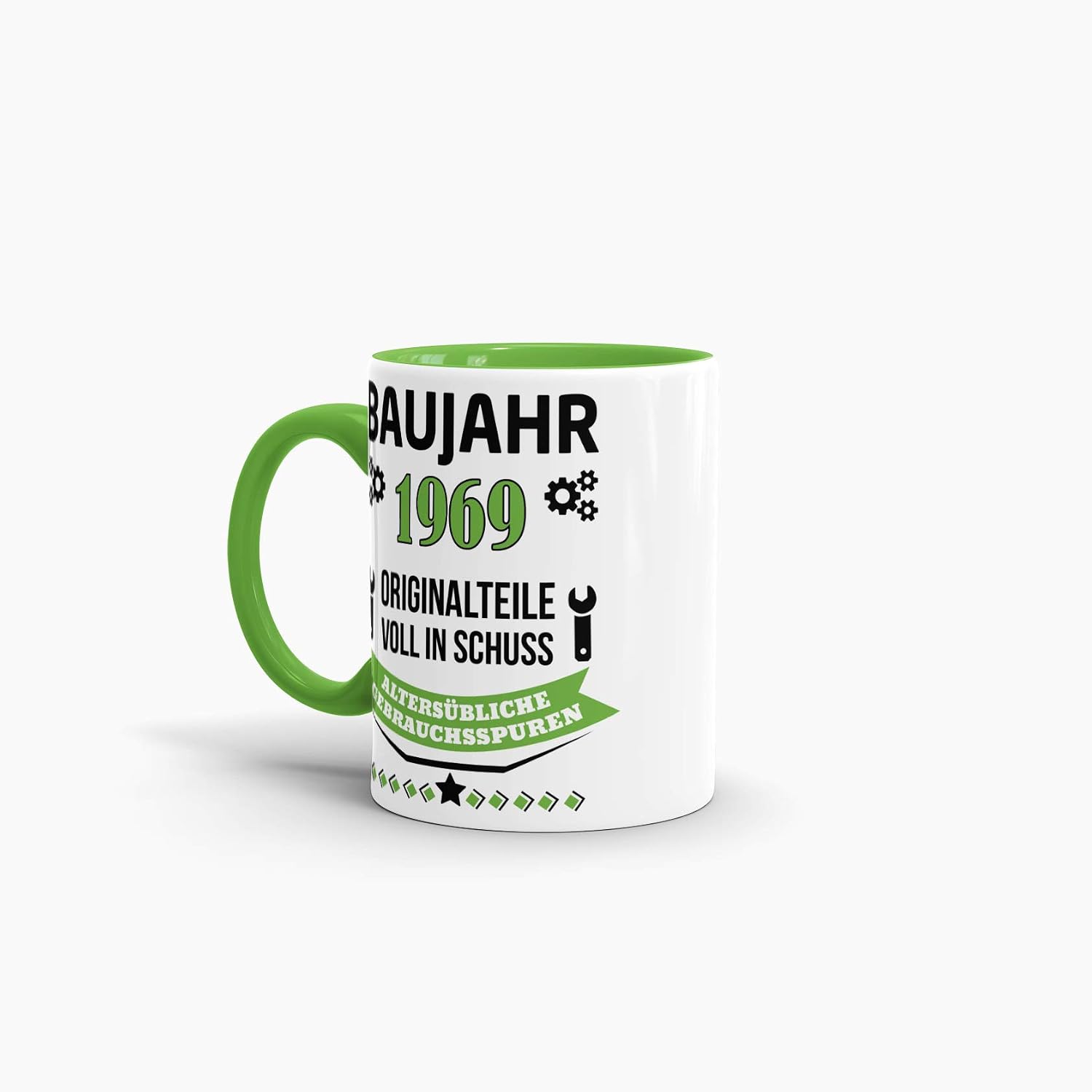 Printed Birthday Coffee Mug with Birth Year and Funny German Text – Bild 3