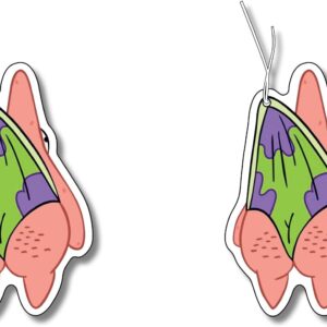 2 x Air Freshener with Starfish Patrick Motif, Funny Fragrance Dispenser, Car Tuning, Air Freshener, Fragrance Pendant, Air Freshener, Joke Item