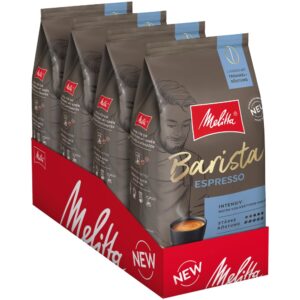 Melitta Barista Espresso, Coffee Beans, Strength 5/5, 4 x 1 kg