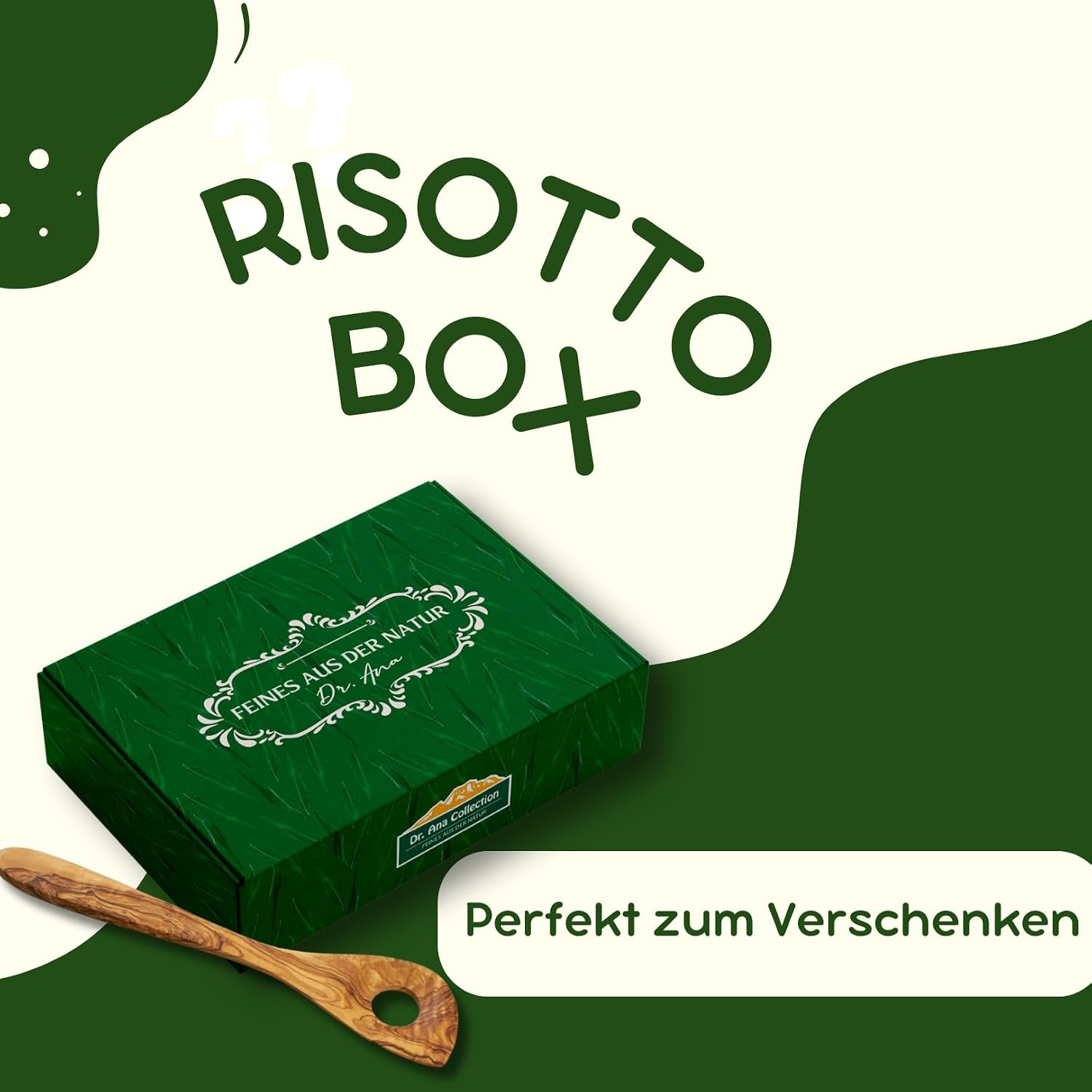 Dr. Ana Collection 8 vegan risottos including risotto spoon made of olive wood, delicatessen gift set, gift basket filled with fine from nature, Italian speciality – Bild 6
