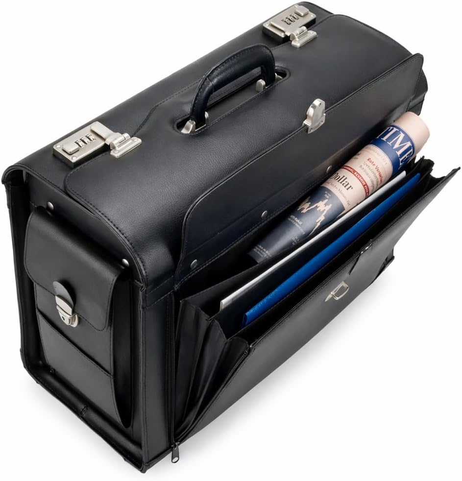 Alassio 949728 - Black leather pilot briefcase – Bild 2