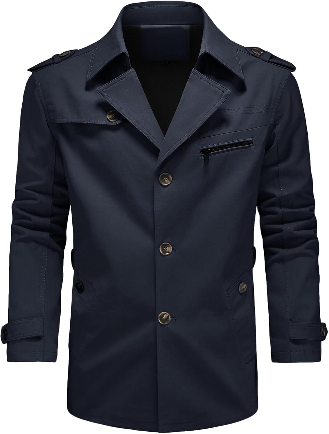 KUDORO Men's Transition Jacket, Lightweight Aviator Jacket, Bomber Jacket, Cotton Cargo Jacket, Men's Trench Coat with Multiple Pockets