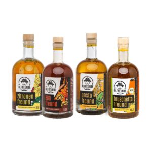 DIE ÖLFREUNDE „Summer Swing Set“ Economy Set | 4 Spice Oils Native Cold Pressed | High-Quality Oils with Omega 3 & 6 Fatty Acids | Gift for Men, Women, Foodie for the Kitchen
