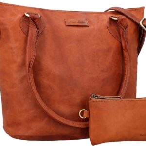 Gusti Ledertasche Damen Therese New | Handgefertigte Umhängetasche Damen Leder für Alltag & Büro | AirTag-Fach & Praktische Fächeraufteilung