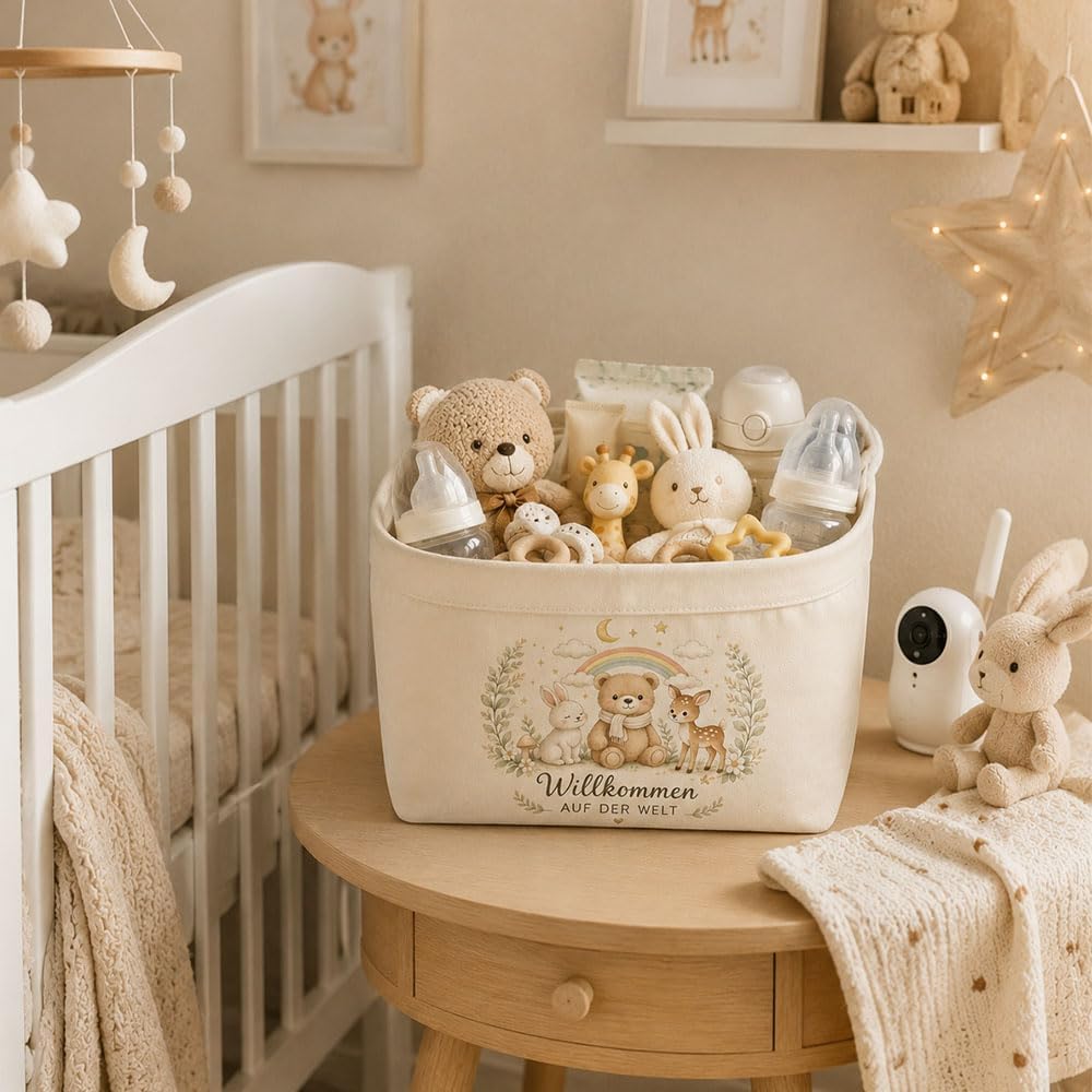 Baby Gift Basket for Birth - Fabric Storage Basket Baby Room – Bild 6
