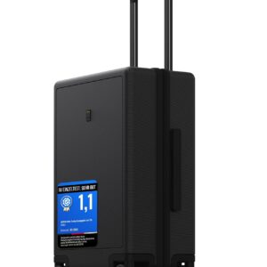 LEVEL8 Hand Luggage Suitcase, Lightweight Made of 100% Polycarbonate, Trolleys Suitcase, Hard Shells, Trolley Case, Elegance, Micro Diamond Textured Design 8 Spinner Size, black, Business