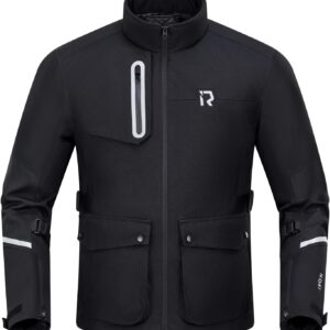 RIDEIRON Men’s motorcycle jacket with CE protectors, motorcycle jacket, winter, removable lining to protect against cold and wind, for all seasons