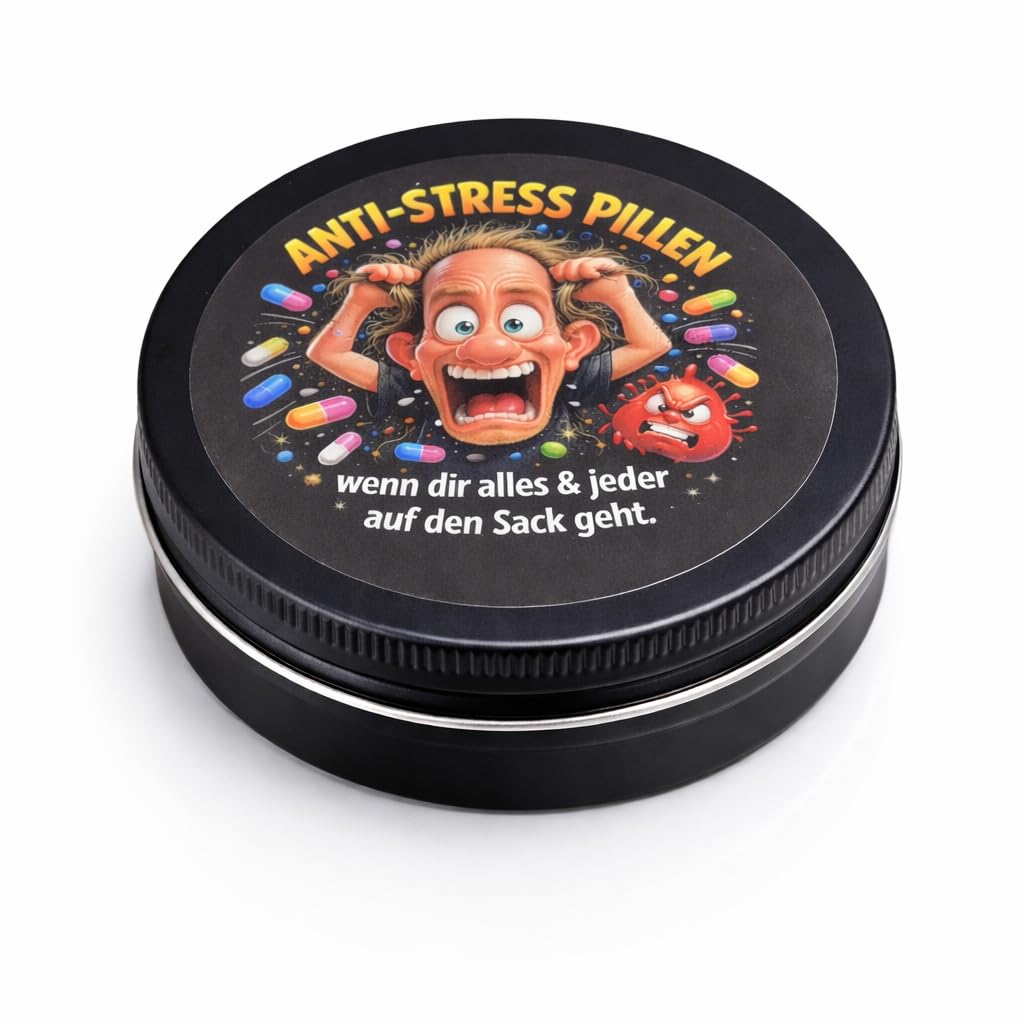 AnyCakes Anti-Stress Pills in a Tin Funny Gift Idea with Fruity Chew Sweets – Bild 4