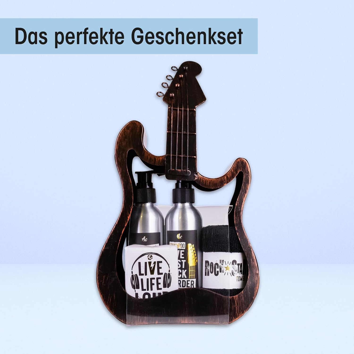 Accentra Rockstar Copper Guitar Gift Set Metal Sandalwood Fragrance – Bild 3