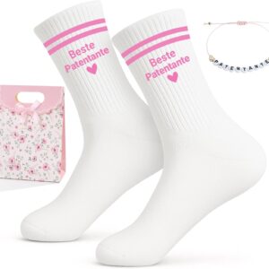 Godmother Gift Set, Funny Socks (36-42) with Bracelet and Gift Box