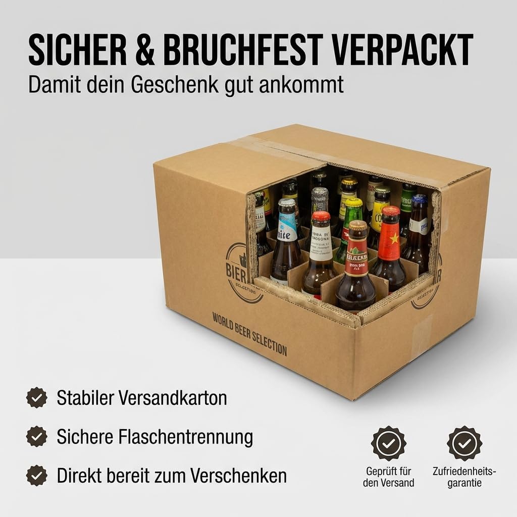 Men's gift idea, 16 beers from all over the world, birthday gift set – Bild 5