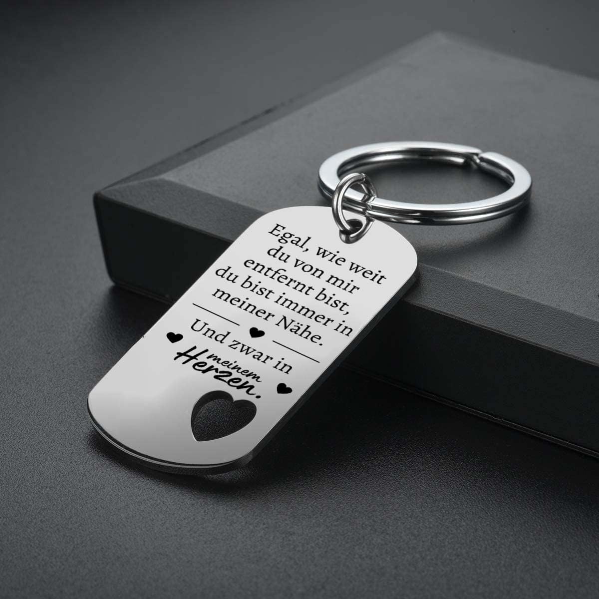Premium Key Ring with Elegant Engraving as Guardian Angel I Lucky Charm for Woman and Man I Gift Drive Careful I Love You – Bild 5