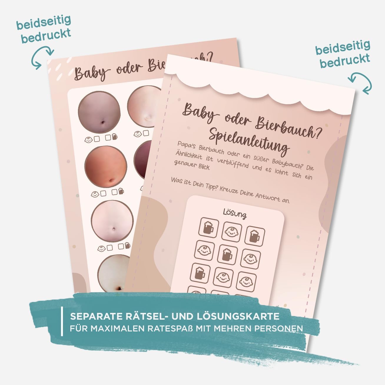 Baby Shower Games Gap Rates 2 Cards (Set of 20) - Puzzles, Fun and Surprises for Your Baby Shower - Fun Game for Upcoming Baby Shower - Great Guessing Game and Party Gift – Bild 4